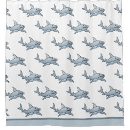 シャークシャワーカーテン シャワーカーテン