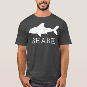 シャークシルエット動揺してデザイン Tシャツ