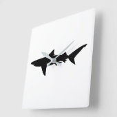 シャークシルエット スクエア壁時計 (傾斜)