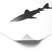 シャークシルエット – 背景色を選択 フォトプリント (角)