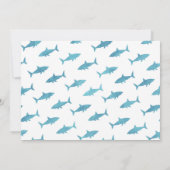 シャークジャオソームアンダーザシー誕生日招待状 招待状 (裏面)