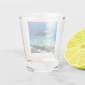 シャークスイミングブルー海水 ショットグラス (裏面)