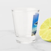 シャークスイミングブルー海水 ショットグラス (左)