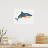 シャークスウッシュイラストレーション ポスター (キッチン)