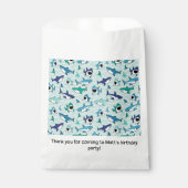 シャークスバースデーパーティーブルー フェイバーバッグ (正面)