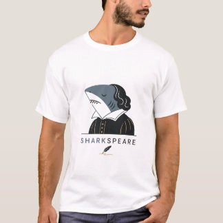 シャークスピア おもしろい シェイクスピア サメ ダジャレ Tシャツ