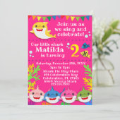 シャークスピンク誕生日招待状 招待状 (スタンド正面)