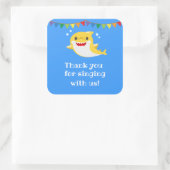 シャークスブルー海誕生日のお願い スクエアシール (バッグ)