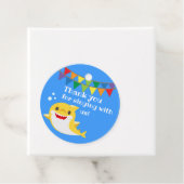 シャークスブルー海誕生日メッセージカード フェイバータグ (インサイチュ)