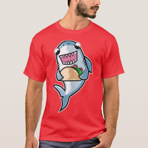 シャークタコかわいいネコアニメメカフード Tシャツ