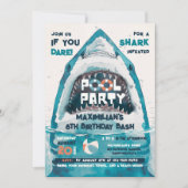 シャークタスティックサマープールパーティー 招待状 (正面)