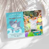 シャークタスティックシャーク誕生日パーティーの写真 サンキューカード