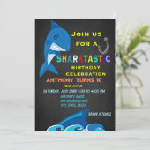 シャークタスティック誕生祝い招待状 招待状 (スタンド正面)