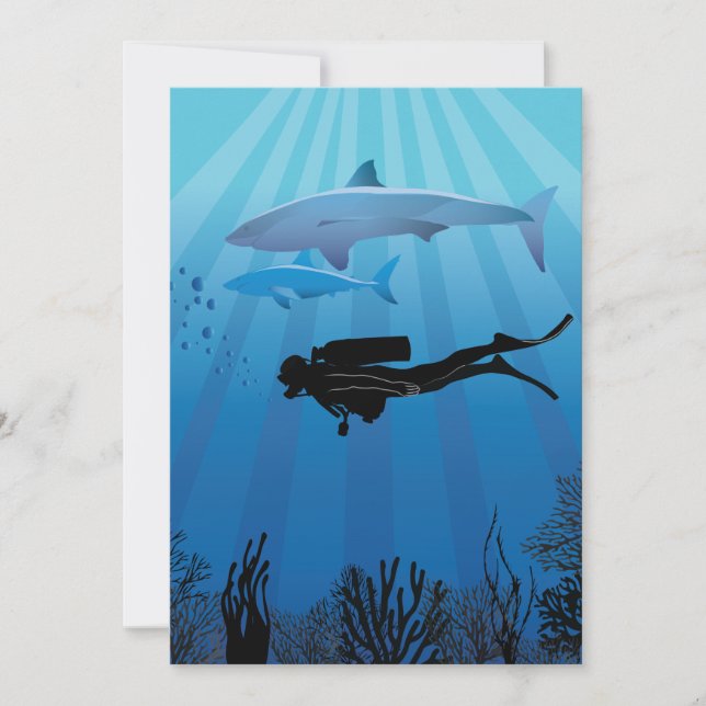 シャークダイビングスキューバダイバー (正面)