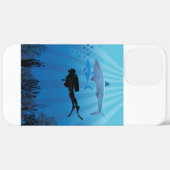 シャークダイビングスキューバダイバー Case-Mate iPhoneケース (裏面 / 右)