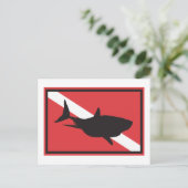 シャークダイビング国旗 ポストカード (スタンド正面)