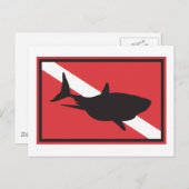 シャークダイビング国旗 ポストカード (正面/裏面)