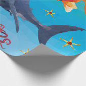 シャークチルドレンパーティー包装紙 ラッピングペーパー (角)