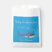 シャークテーマパーティー子供の誕生日優先バッグ フェイバーバッグ (正面)