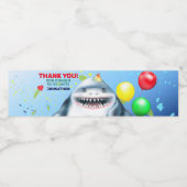 シャークテーマフィンタスティック子供の誕生日 ペットボトルラベル (シングルラベル)