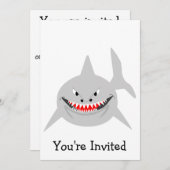 シャークデザイン任意大事な行事 招待状 (正面/裏面)