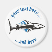 シャークトライバルアイコン1 マグネット (正面)