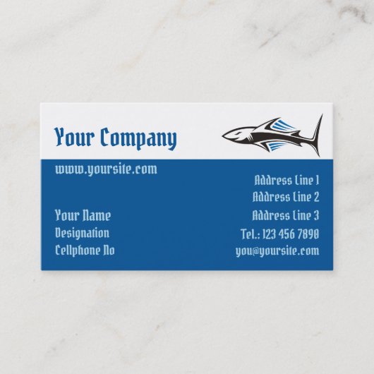 シャークトライバルアイコン1 名刺 (正面)