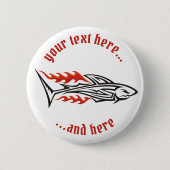 シャークトライバルアイコン2 缶バッジ (正面)