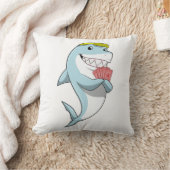 シャークトランプのポーカーでトランプのポーカーカード クッション (ブランケット)