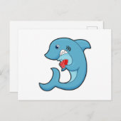 シャークトランプのポーカーでトランプのポーカーカード ポストカード (正面/裏面)