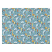 シャークトレンディーザシーグリーンバックグラウンドテーマ テーブルクロス (正面(横))