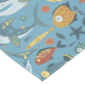 シャークトレンディーザシーグリーンバックグラウンドテーマ テーブルクロス (アングル)