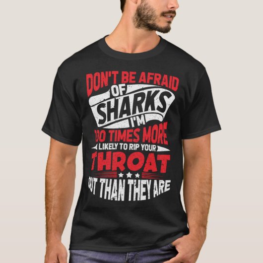 シャークドン恐れることはダイビング海自由海 Tシャツ (正面)