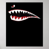 シャークノーズアートグリーン – ウィイ軍隊飛行機 ポスター (正面)