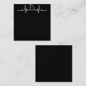 シャークハートビートサメ好きのヒレ海動物 スクエア名刺 (正面/裏面)