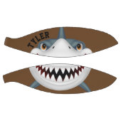 シャークバイトが茶色の背景でパーソナライズ バスケットボール (パネル)