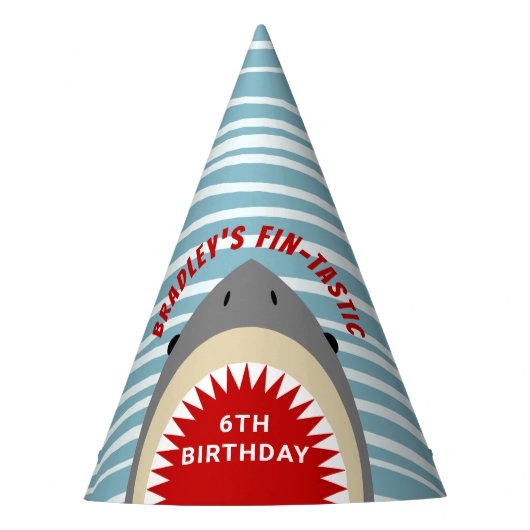シャークバイトエイジバースデーパーティー パーティーハット (正面)