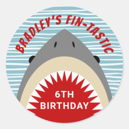 シャークバイトエイジバースデーパーティー ラウンドシール