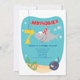 シャークバイトセブン誕生日招待状 招待状