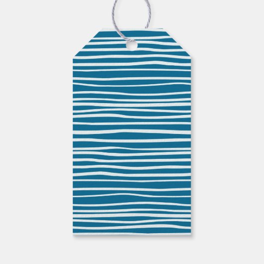 シャークバイト任意の年齢の誕生日パーティーありがとう ギフトタグ (裏面)