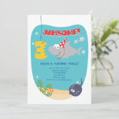 シャークバイト第三誕生日招待状 招待状 (スタンド正面)