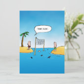 シャークバレーボールおもしろい漫画フラットカード (スタンド正面)