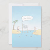 シャークバレーボールおもしろい漫画フラットカード (裏面)