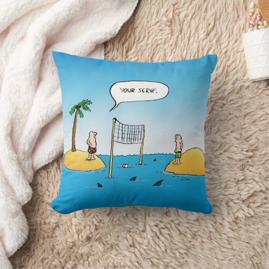 シャークバレーボールおもしろい漫画 クッション (ブランケット)