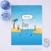 シャークバレーボールおもしろい漫画 チラシ (シングル)