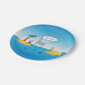 シャークバレーボールおもしろい漫画 ペーパープレート (アングル)