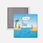 シャークバレーボールおもしろい漫画 マグネット (正面/裏面)