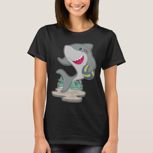 シャークバレーボール選手バレーボール Tシャツ (正面)