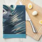 シャークバンプと噛み込み キッチンタオル (四つ折り)