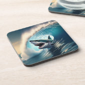 シャークバンプと噛み込み コースター (左側)